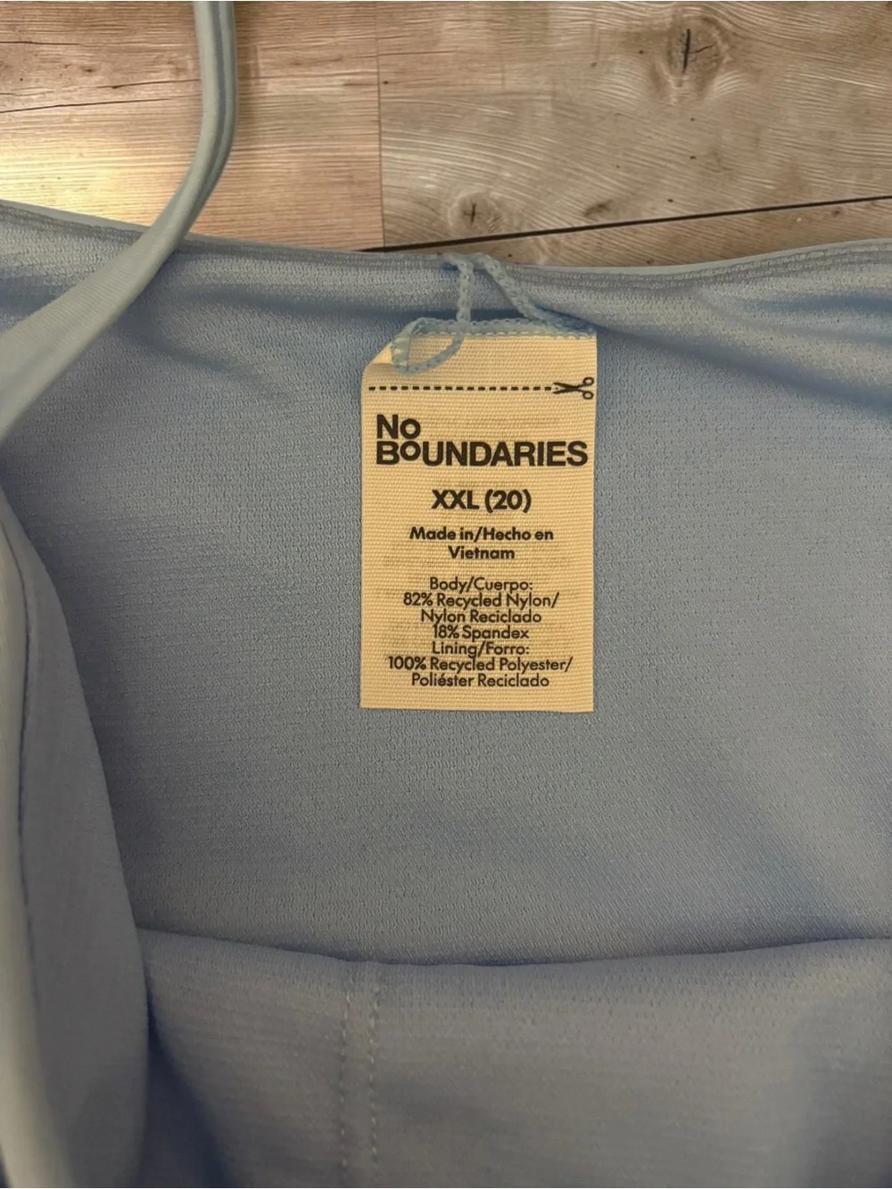 No Boundaries Light Blue Ruched One-Piece Swimsuit